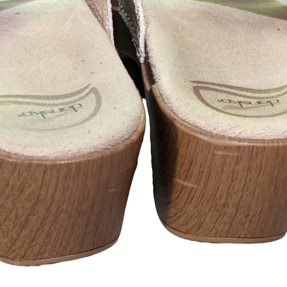 Dansko Sophie platform slip on adjustable buckle open toad wedge size 41/10.5-11 - Picture 9 of 11